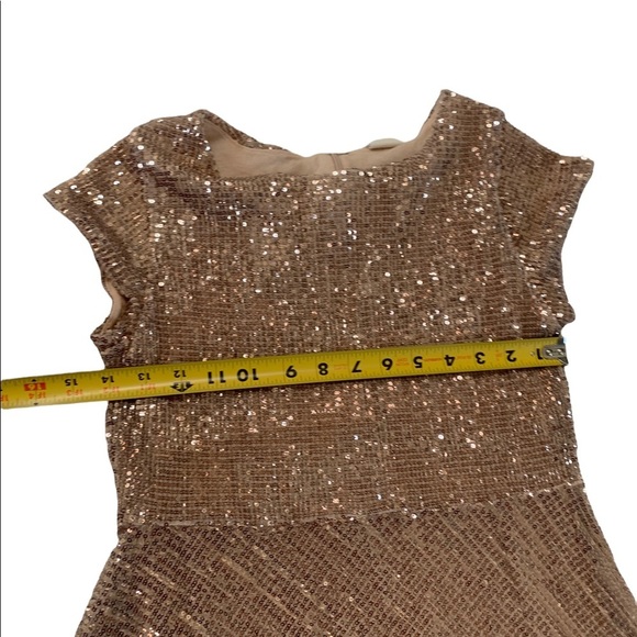 Zara Girls Casual Collection Metallic Rose Gold Sequins Size 11/12a - Picture 6 of 16